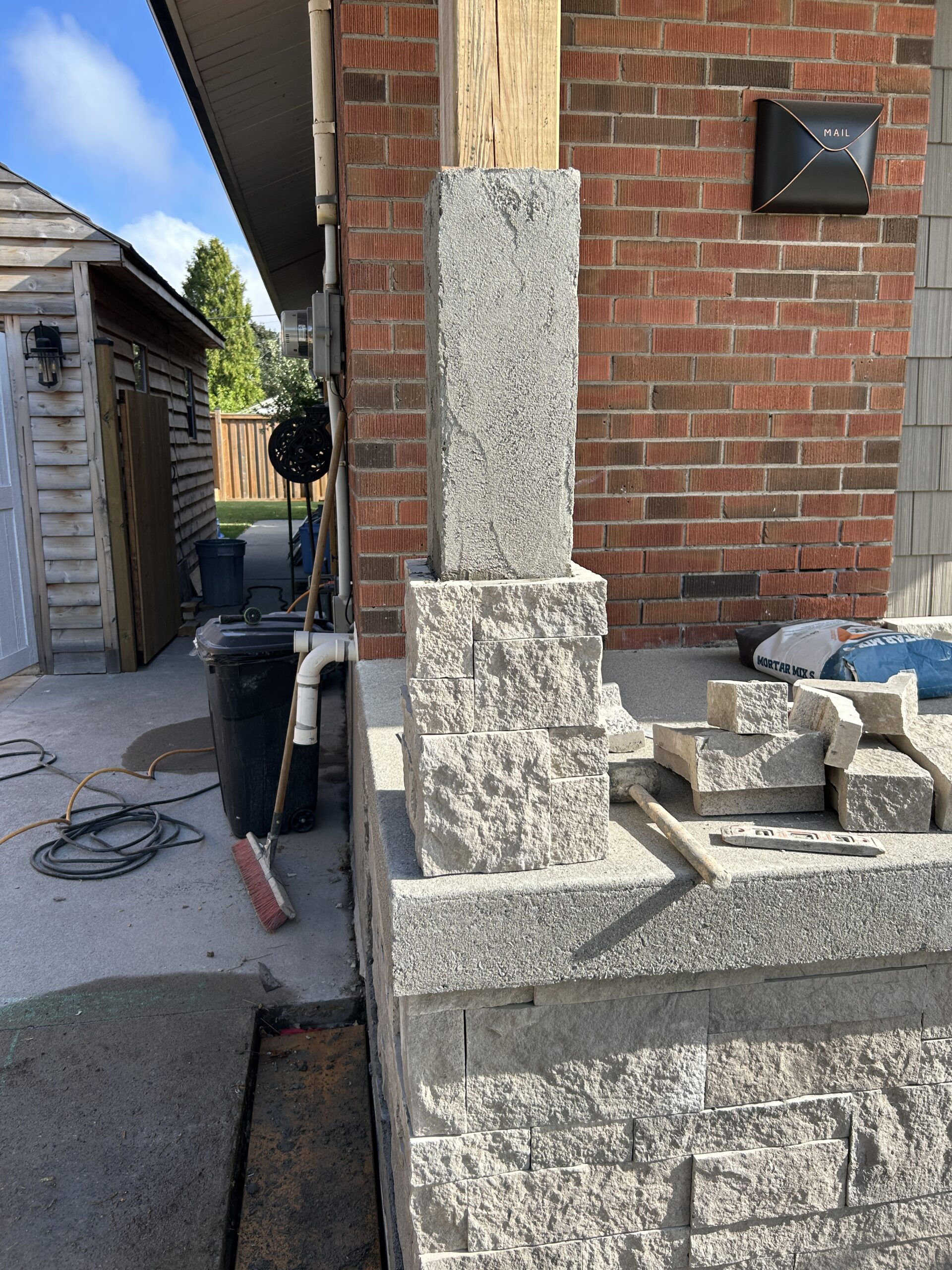 Outdoor Stone Fireplace