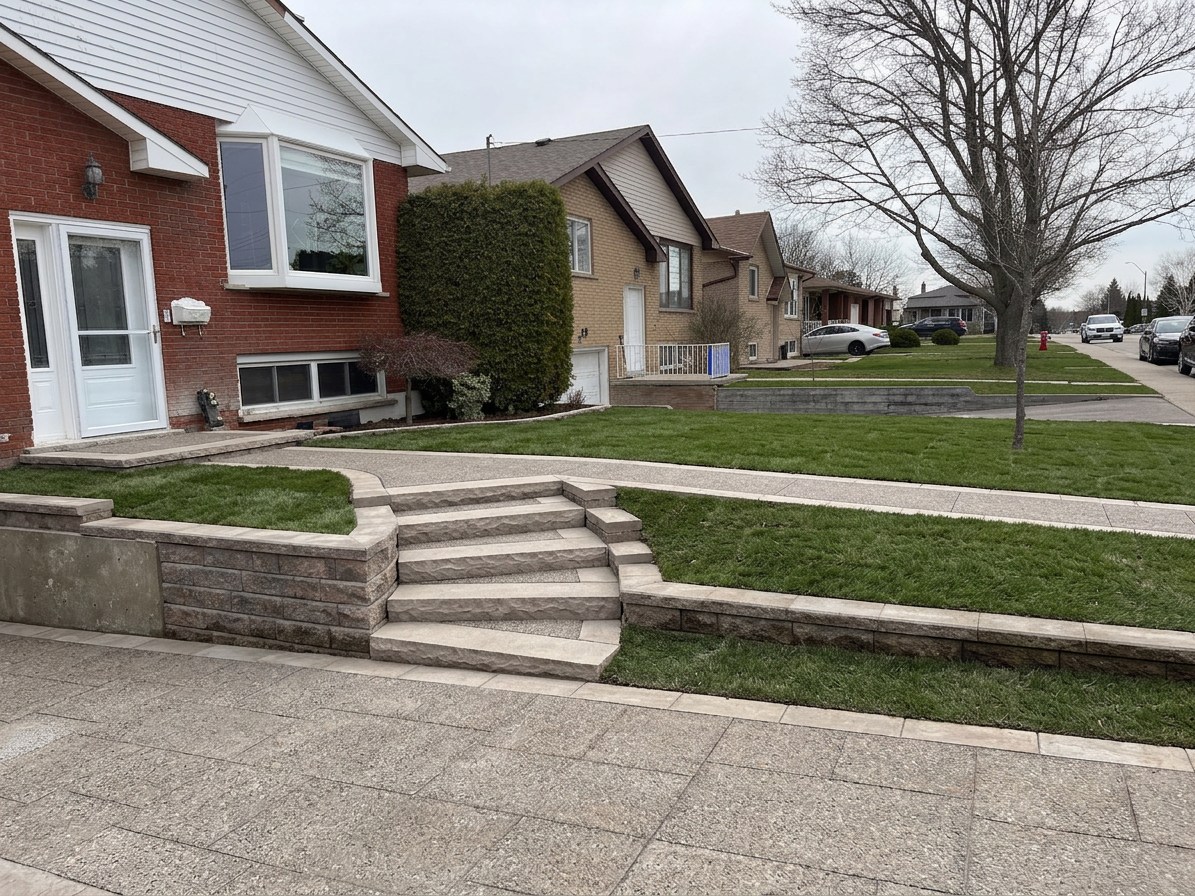 Modern Concrete Walkway